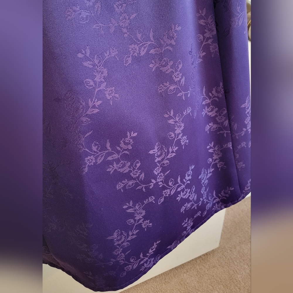 Royal Purple Floral Formal Gown Sz 1 - Picture 2 of 6